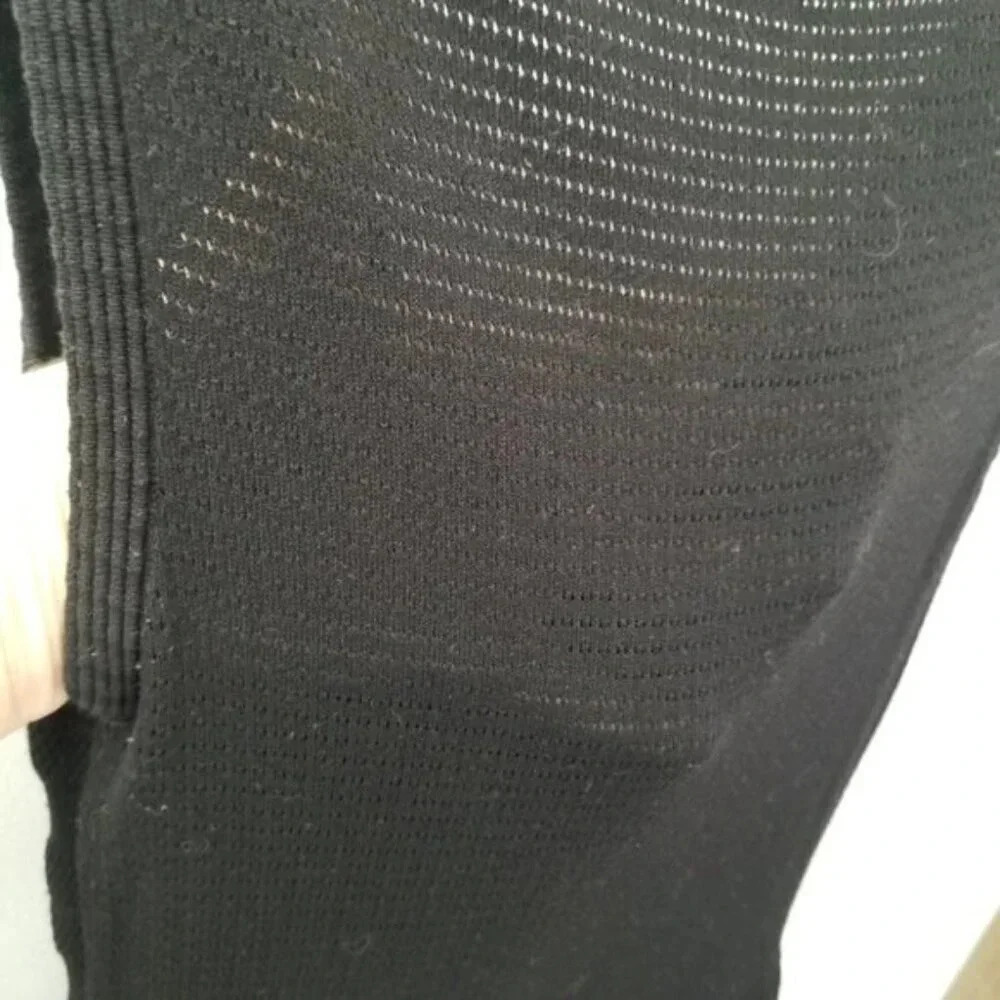 Sandro Paris Cotton Black Knit Mini Dress 4 - Picture 11 of 11